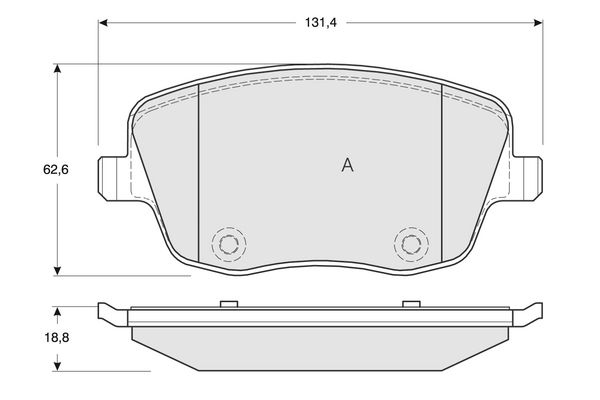 PROCODIS FRANCE Комплект тормозных колодок, дисковый тормоз PF1359